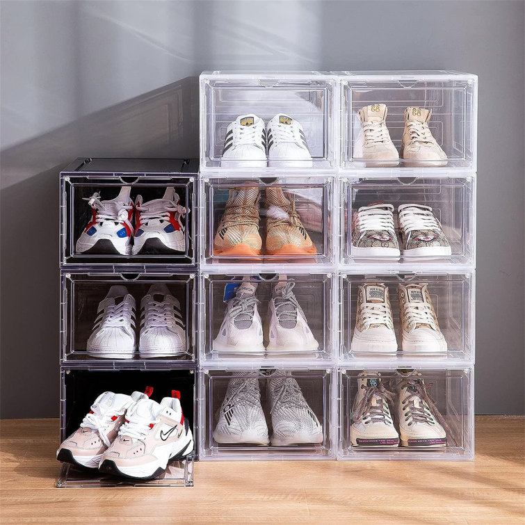 Acrylic best sale shoe storage